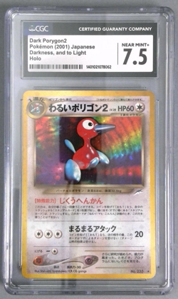 Japanese Dark Porygon2 Holo Pokemon 2001 Neo Destiny CGC Near Mint 7.5 - Image 1