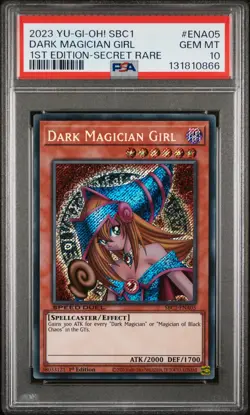 2023 YU-GI-OH! SBC1-SPEED DUEL STREETS OF BATTLE CITY DARK MAGICIAN GIRL PSA 10 - Image 1
