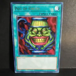Yu-gi-oh! Pot of Greed (25th Anniversary Edition) LOB-EN119 Rare Unlimited - Image 1