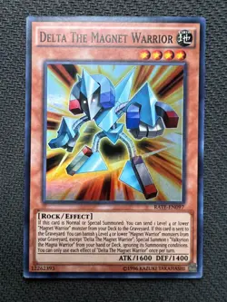 Yugioh Delta The Magnet Warrior Unlimited Edition Super Rare RATE-EN097 NM - Image 1