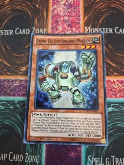 Yugioh Gamma The Electromagnet Warrior SDMY-EN003 Super Rare 1st Edition NM - Image 1