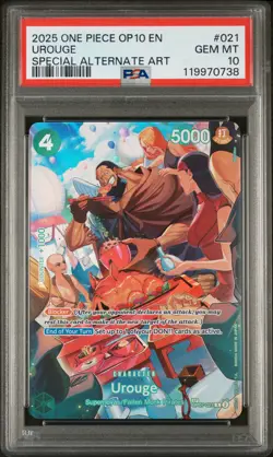 One Piece OP07-021 Urouge Special SP OP10 Art Alternate Parallel English PSA 10 - Image 1