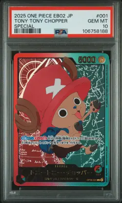 One Piece OP08-001 Tony Chopper EB02 Alt Art Alternate Special SP JPN PSA 10 - Image 1