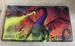 Maleficent - Monsterous Dragon Store Champion Mat Disney Lorcana Fabled Playmat - Image 1