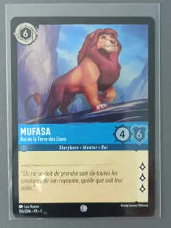 LORCANA FR Card - Chapter 1 155/204 Mufasa - ✨FOIL✨New - Image 1