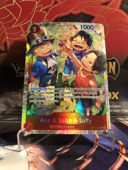 Ace & Sabo & Luffy OP13-007 English SR Carrying On His Will One Piece Card Game - Image 1