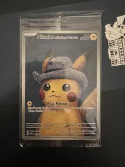 Pokemon Van Gogh: Pikachu with Grey Felt Hat - 085 Promo Card - SEALED MINT - Image 1