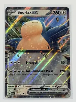 Pokemon Snorlax ex 076/131 Sv: Prismatic Evolutions Holo Double Rare EX Card - Image 1