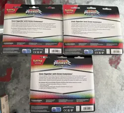 Pokemon TCG Scarlet and Violet 8.5 Prismatic Evolutions Tech Sticker LOT OF 3 - Image 2