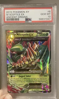PSA 10 GEM MINT M Sceptile Ex 2015 Xy Ancient Origins 8/98 Pokemon Card - Image 1