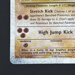 Hitmonlee 13/110 Legendary Collection 2002 Reverse Holo Pokemon Card TCG - LP - Image 4