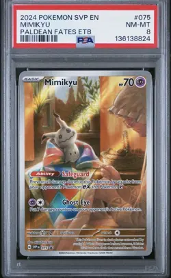 PSA 8 Mimikyu 075 2024 Pokemon Svp En Black Star Promo - Image 1