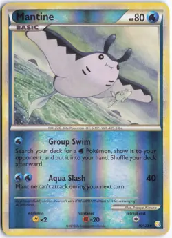 Pokemon - Mantine #45/123 - HeartGold SoulSilver Reverse Holo - Image 1