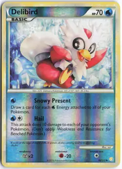 Pokemon - Delibird #39/123 - HeartGold SoulSilver Reverse Holo - Image 1