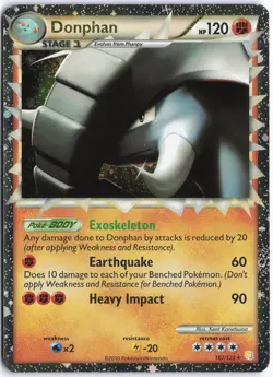Pokemon - Donphan (Prime) #107/123 - HeartGold SoulSilver Holo - Image 1