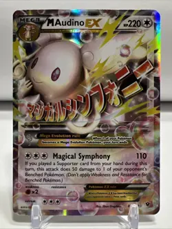 2016 Pokemon TCG Fates Collide M Audino EX 85/124 Ultra Rare One Owner - Image 1