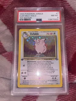 Pokemon PSA 8 NM-MT 1st Edition Jungle Holo Clefairy 1/64 - Image 2