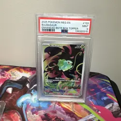 Pokemon Mega Evolutions Bulbasaur 133/132 Enhanced Topper Promo Stamped PSA 9 - Image 1