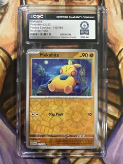 CGC Guinness World Record Makuhita 112/193 Pokemon Paldea Evolved Reverse Holo - Image 1