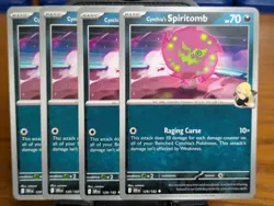 Pokemon TCG Destined Rivals Cynthia's Spiritomb 129/182 x4 Playset - Image 1