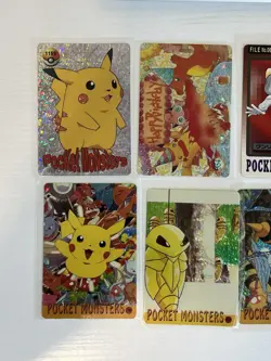 Nintendo Pokemon Lot 10 Vintage 1997 Japanese Holo Regular Pikachu Mew - Image 2