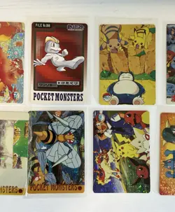 Nintendo Pokemon Lot 10 Vintage 1997 Japanese Holo Regular Pikachu Mew - Image 3