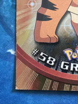 Growlithe 1998 Topps Chrome Foil Black Logo #58 Spectra MP Holo - Image 5
