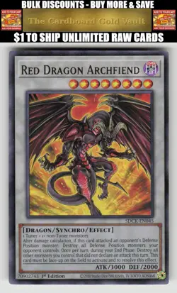 Yugioh Structure Deck: The Crimson King #SDCK-EN045 Red Dragon Archfiend - Image 1