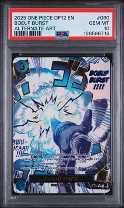 One Piece OP12-060 Boeuf Burst Alt Art Alternate Parallel English ENG EN PSA 10 - Image 1