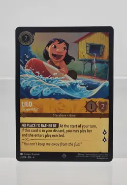 Disney Lorcana Lilo - Escape Artist 2/204 Cold Foil Azurite Sea Super Rare - Image 1