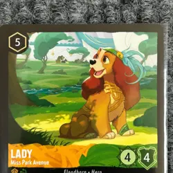 Disney Lorcana Archazia's Island Lady Miss Park Avenue 28/204 Super Rare NM - Image 3