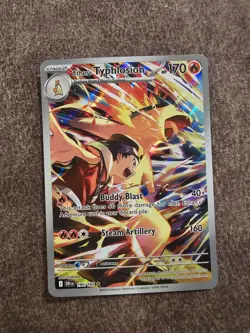 Pokemon TCG Destined Rivals Ethan's Typhlosion Illustration Rare Card 190/182 - Image 1