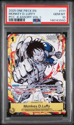 2025 ONE PIECE OP10-111 PREMIUM CARD COLLECTION VOL 1 MONKEY D LUFFY PSA 10 - Image 1