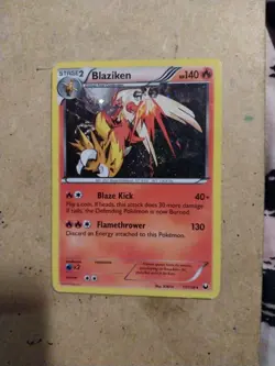 2012 Blaziken 17/108 Dark Explorers Holo Rare LP English Pokemon Holofoil Card - Image 1