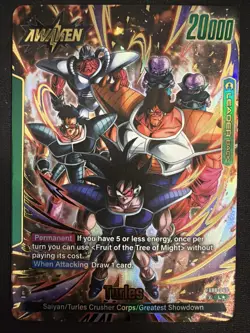 Turles FB08-049 Leader Alternate Art Saiyan's Pride Dragon Ball English Card - Image 1