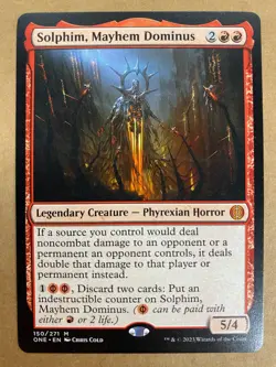 MTG 1x Solphim, Mayhem Dominus # 150 Phyrexia: All Will Be One Magic the x1 NM - Image 1