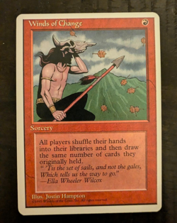 MTG Magic the Gathering Winds of Change 4th Edition 1995 LP - Image 1