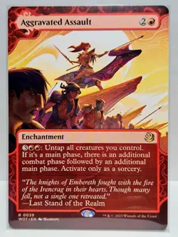 Aggravated Assault 39 Non-foil WOT Wilds of Eldraine Enchanting Tales MTG Magic - Image 1