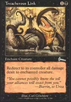 4 x Treacherous Link - Urza's Legacy U Lightly Played MTG - Image 1