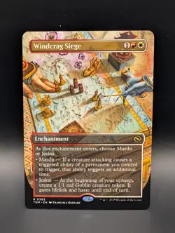 MTG - Windcrag Siege - BORDERLESS - Enchantment - TDM #392 - Rare - NM - Image 1