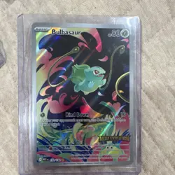 Pokemon Bulbasaur 133/132 ME01 Full Art Holo Mega Evolution Stamped - Image 1