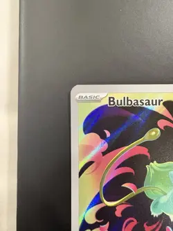 Pokemon Bulbasaur 133/132 ME01 Full Art Holo Mega Evolution Stamped - Image 4