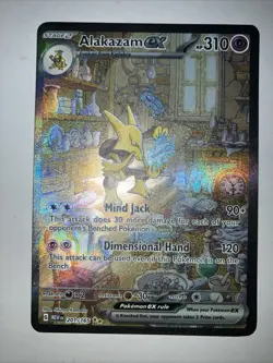 Alakazam ex 201/165 Pokemon TCG SV: Scarlet & Violet 151 SIR Full Art NM - Image 1