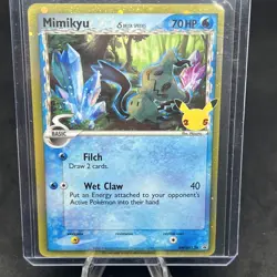 Pokemon TCG Mimikyu SWSH136 Delta Species 25th Celebrations Black Star Promo - Image 1
