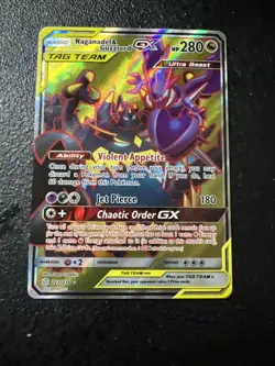 Pokemon Naganadel & Guzzlord GX 223/236 Sm-Cosmic Eclipse Ultra Rare Full Art M - Image 1