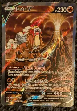 Pokemon TCG Entei V GG36/GG70 Crown Zenith Galarian Gallery Full Art Holo NM - Image 1