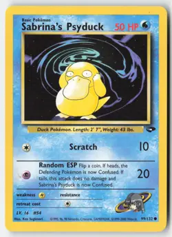 Pokemon - Sabrina's Psyduck #099/132 - Gym Challenge Unlimited - Image 1