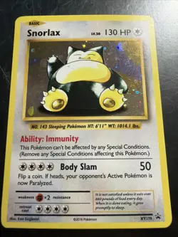 Pokemon Snorlax - Promo Holo XY Promos XY179 NM - Image 1