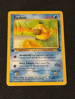 Psyduck 53/62 - 1st Edition - Pokemon Fossil - Image 1