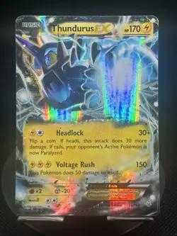 Pokemon TCG Thundurus EX 26/108 XY Roaring Skies Ultra Rare MP - Image 1